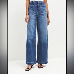 REFORMATION Jeans Womens 24 BLUE ALYSSA
Patch Pocket High Rise Wide Legs